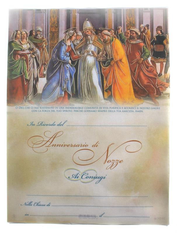 pergamena ricordo sacramenti cm 18x24 anniversario di nozze 43