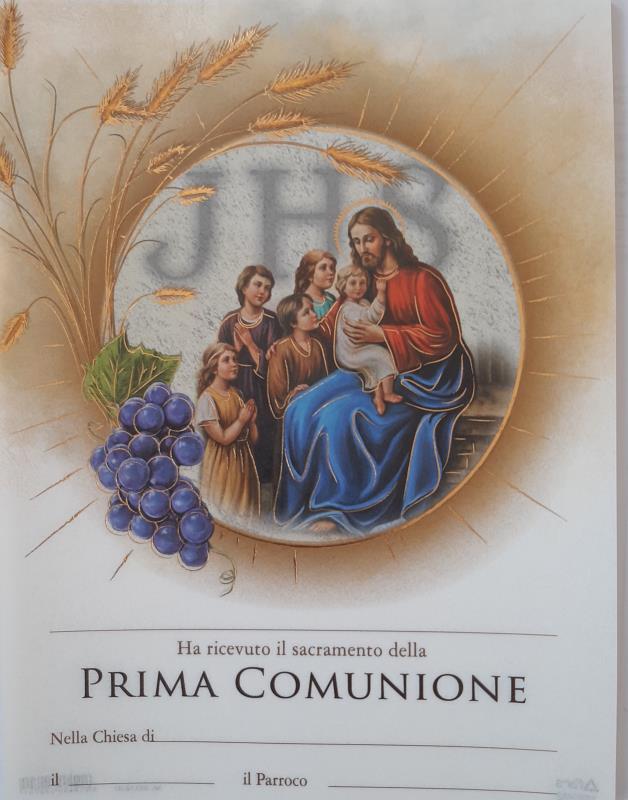 pergamena ricordo sacramenti cm 18x24 comunione 2022n