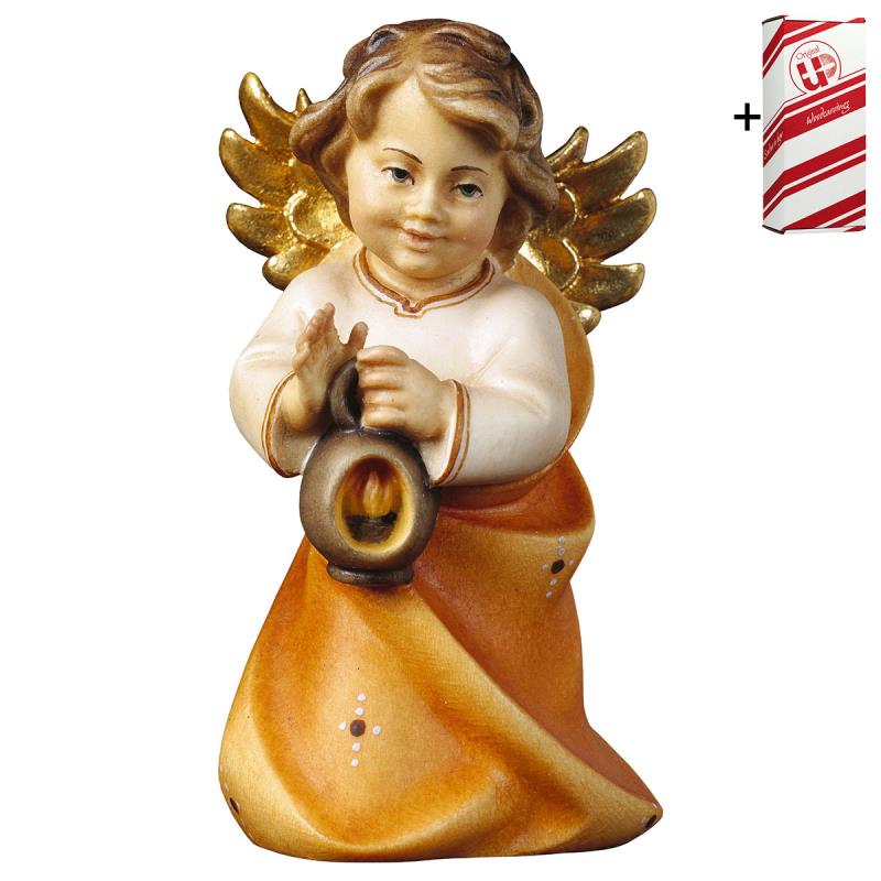 angelo cuore con lanterna + box regalo. 7,5 cm.sco