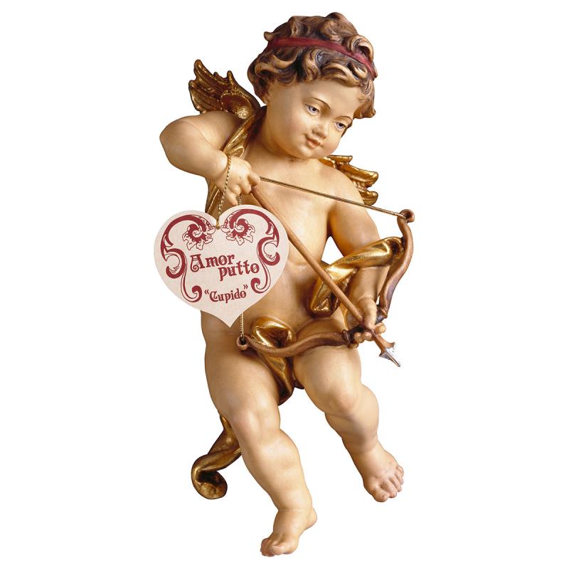 putto cupido. 60 cm.scolpito in legno di tiglio.