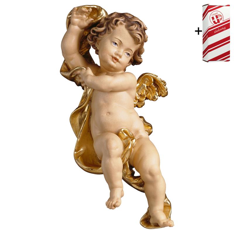 putto senza fascia + box regalo. 40 cm.scolpito in