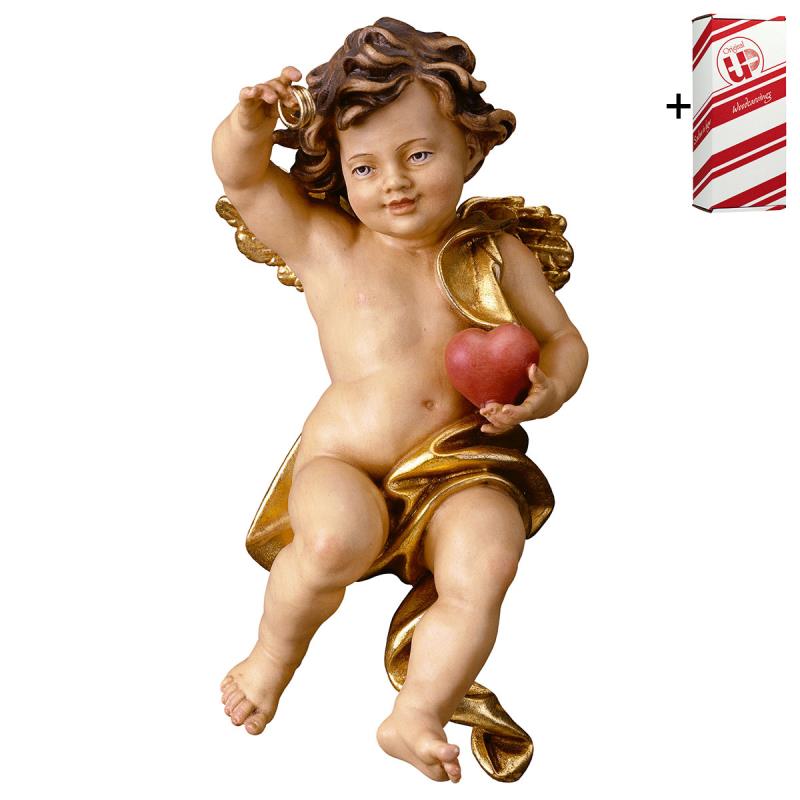 putto delle nozze + box regalo. 40 cm.scolpito in