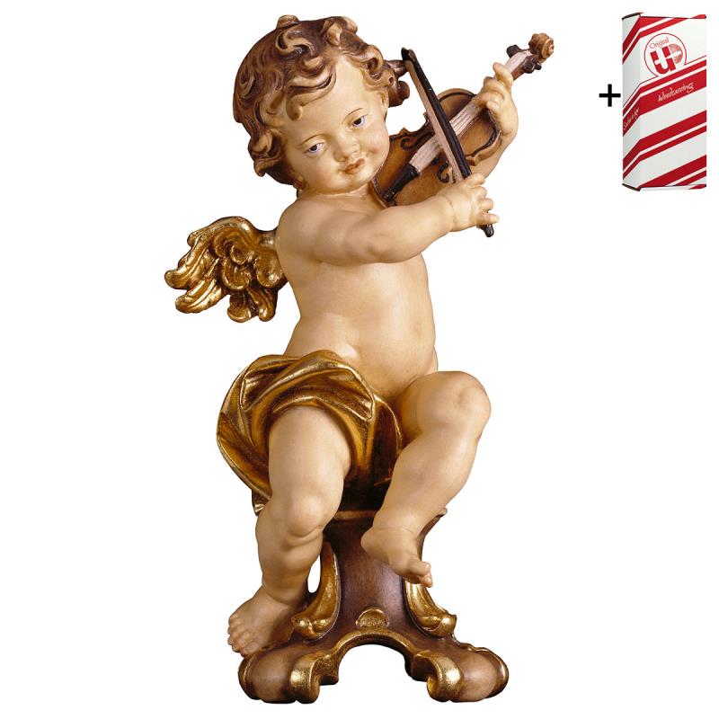 putto con violino su piedistallo + box regalo. 30