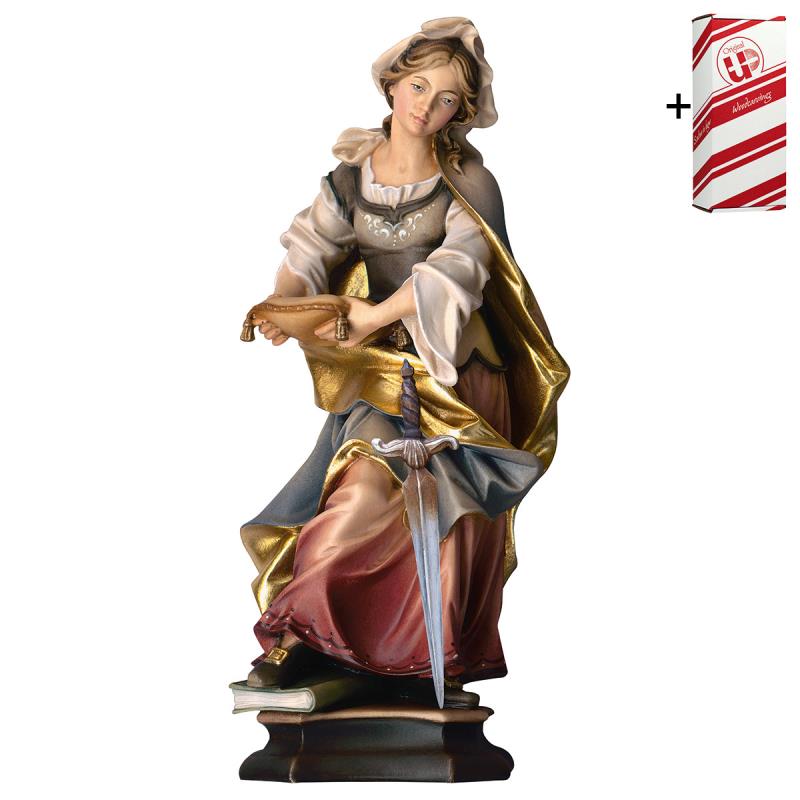 s. sofia da roma con spada + box regalo. 30 cm.sco