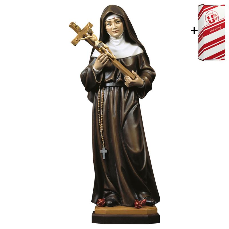 s. rita da cascia con crocifisso + box regalo. 46