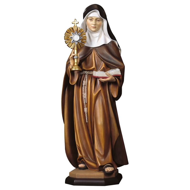 s. chiara d'assisi con ostensorio. 100 cm.scolpito