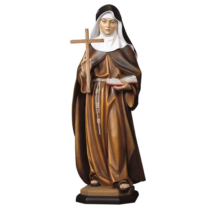 s. franziska schervier con croce. 70 cm.scolpito i