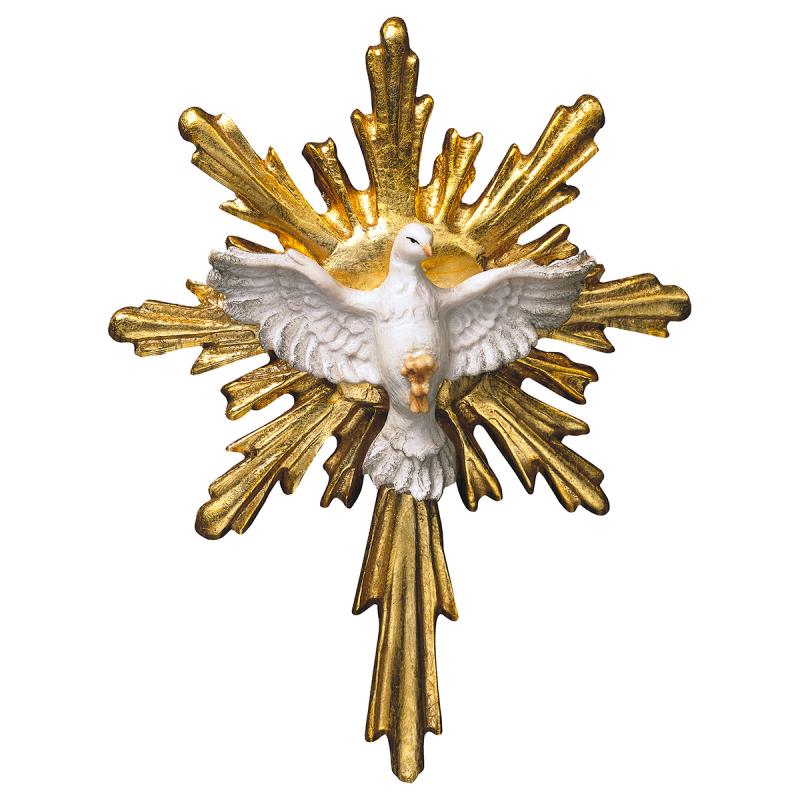 spirito santo con raggiera lunga. 8 x7 cm.scolpito