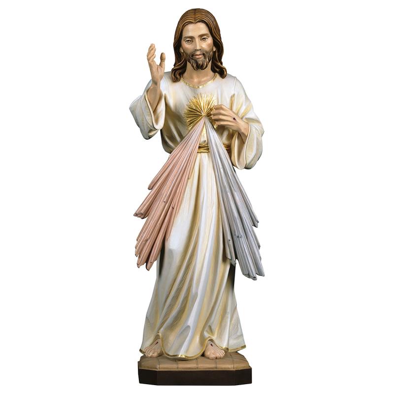 gesù misericordioso. 35 cm.scolpito in legno di ac