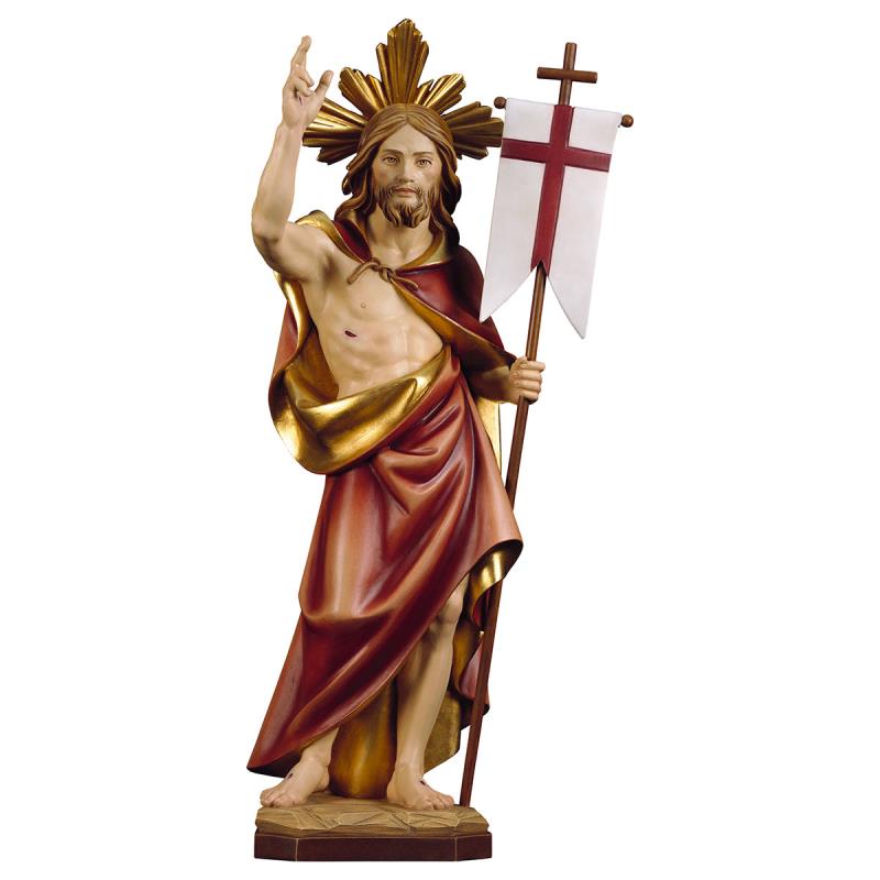 risurrezione di cristo con raggiera. 12(12,5)cm.sc