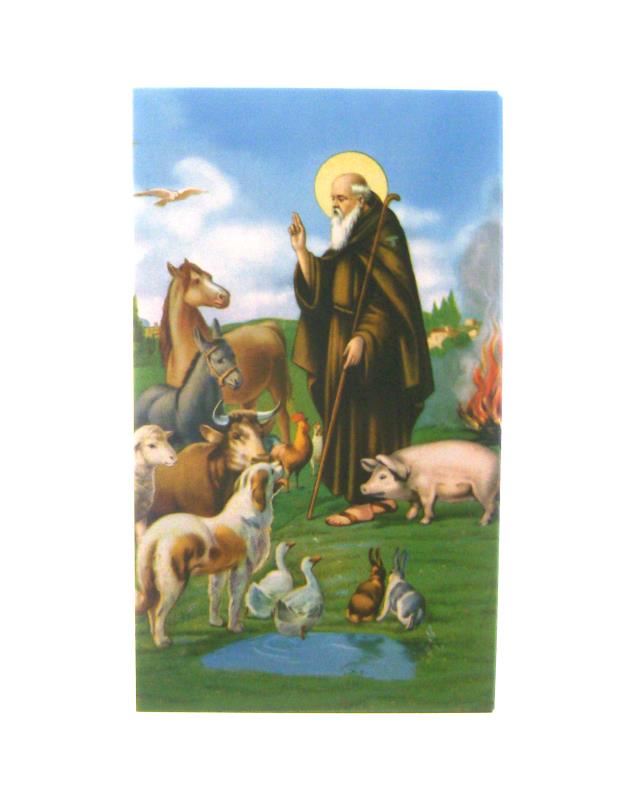 santino in cartoncino 7x12 cm s.antonio abate