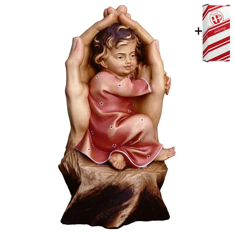mani protettrici bambina + box regalo. 25 cm.scolp