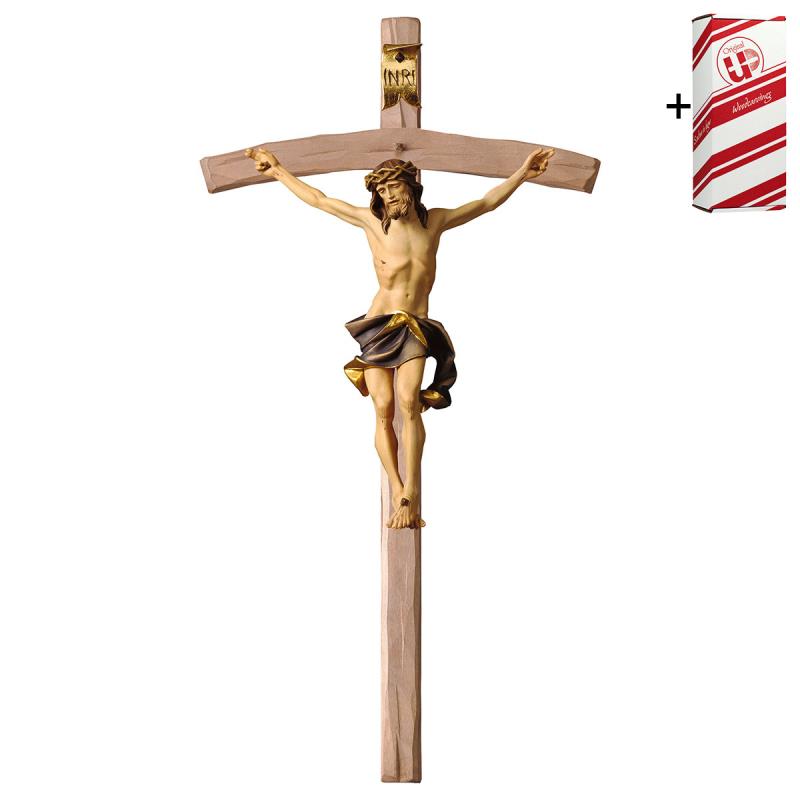 crocifisso nazareno croce curva (blu) + box rega