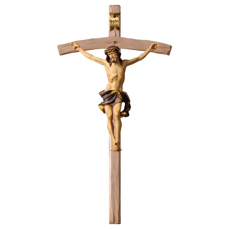 crocifisso nazareno croce curva legno di tigli