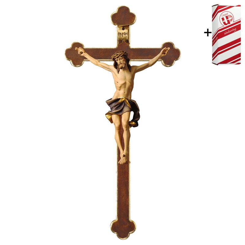 crocifisso nazareno croce barocca (blu) + box re