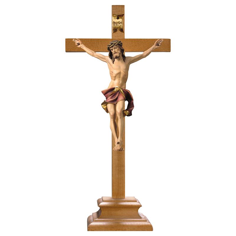 crocifisso nazareno croce piedistallo (rosso). 2
