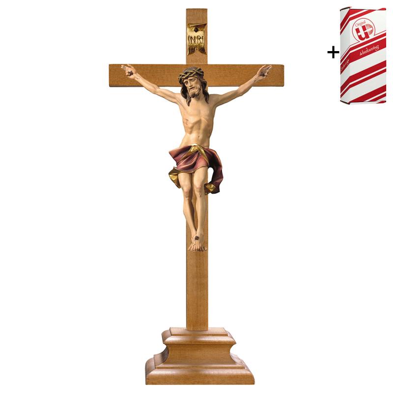 crocifisso nazareno croce piedistallo (rosso) +