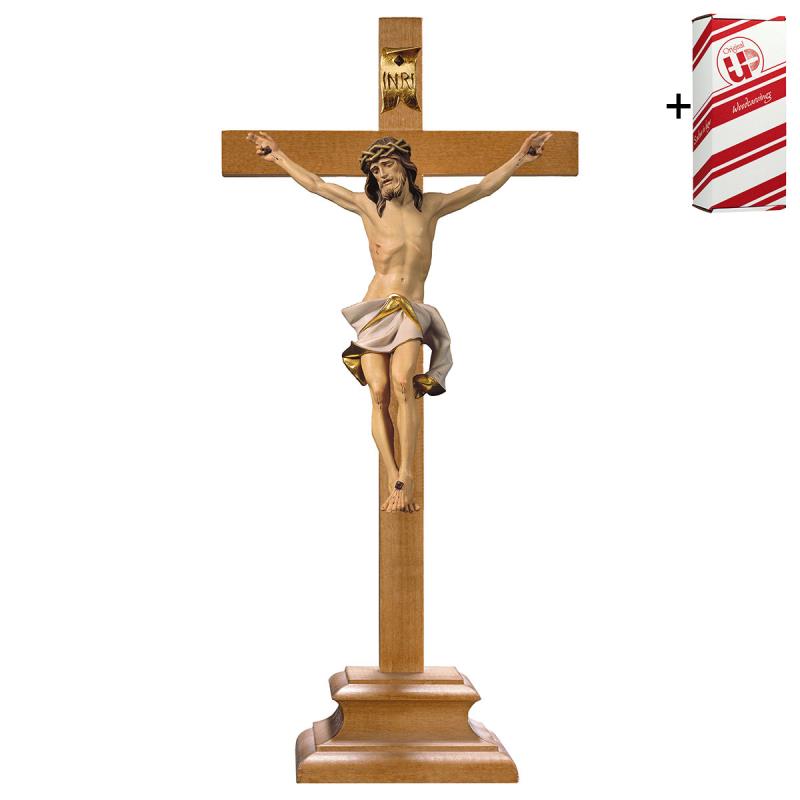 crocifisso nazareno croce piedistallo (bianco) +