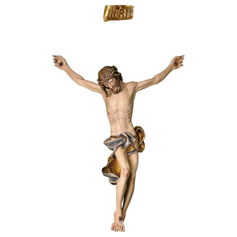 corpo barocco (blu). 62 x50 cm.scolpito in legno d