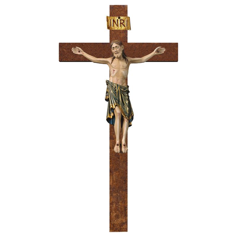 crocifisso romanico croce diritta (blu). 40(72x
