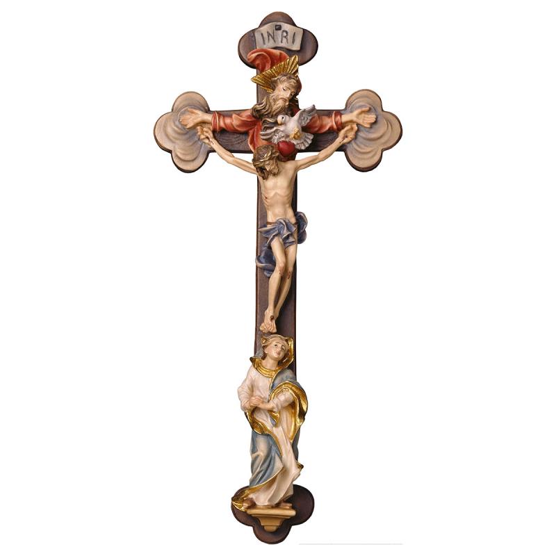 santissima trinità. 35 x16 cm.scolpito in legno di