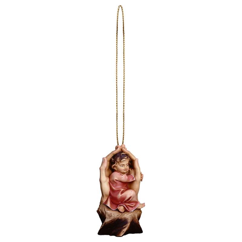 mani protettrici bambina con filo oro. 6 cm.scolpi