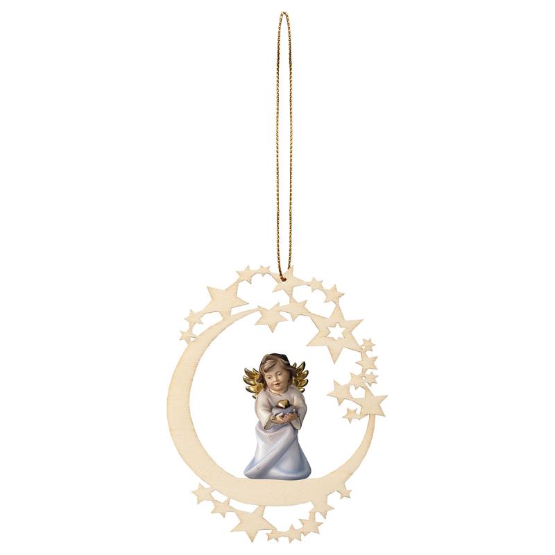 angelo cuore con cuore stella luna. 6(ø12)cm.sco