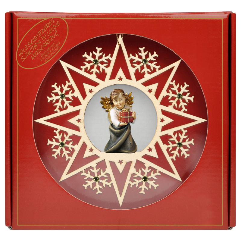 angelo cuore con regalo stella cristallo crystal