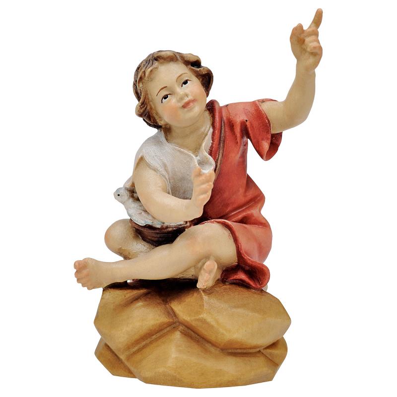 ul bambino seduto al falò. 23 cm.scolpito in legno