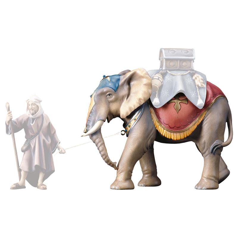 ul elefante in piedi. 12 cm.scolpito in legno di a