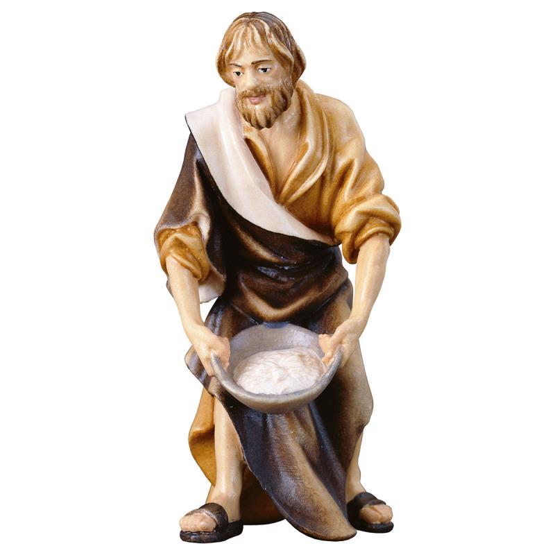 ul pastore con sale. 15 cm.scolpito in legno di ac