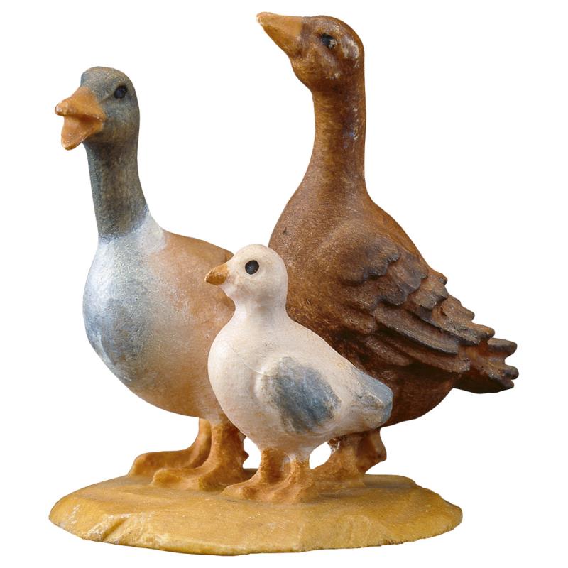 ul gruppo d'oche. 12 cm.scolpito in legno di acero