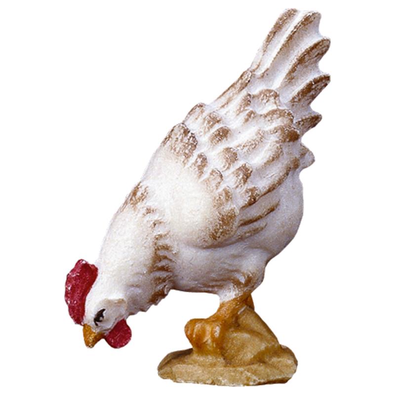 ul gallina beccante. 10 cm.scolpito in legno di ac