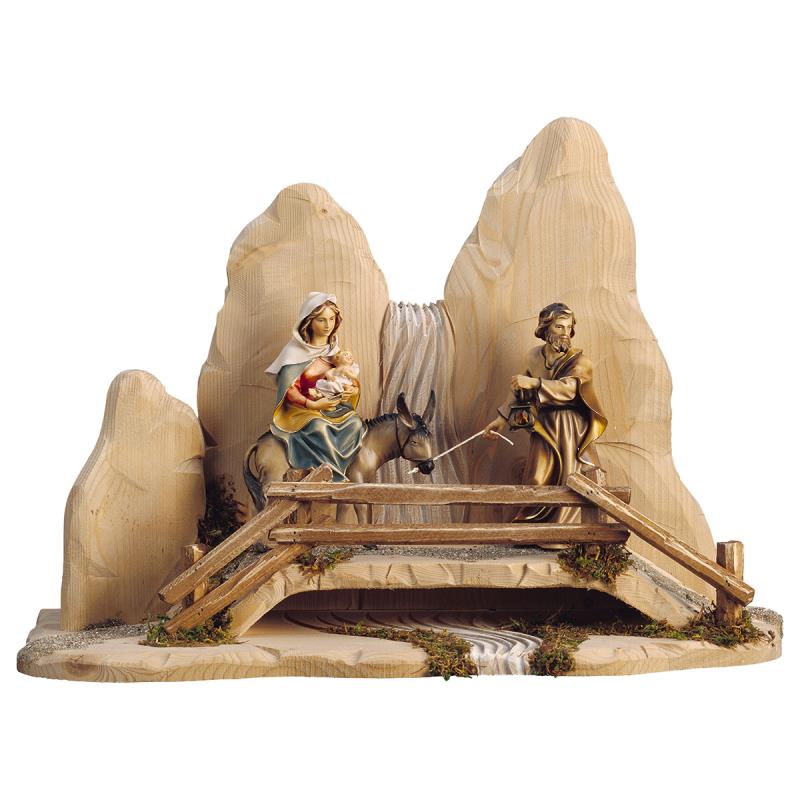 ul fuga in egitto con ponte – 5 pezzi. 10 cm.scolp