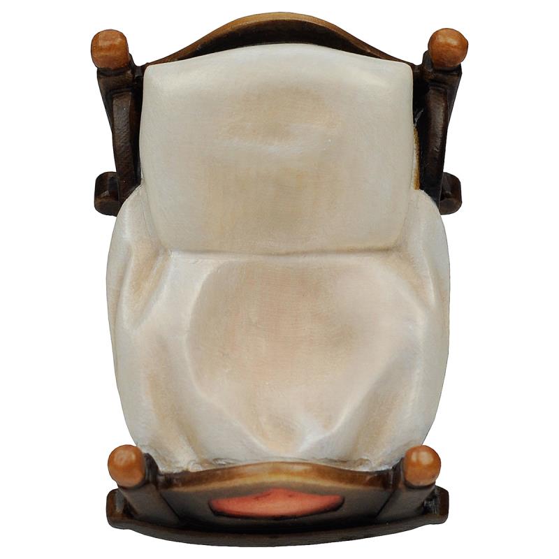 pa culla dondolo. 15 cm.scolpito in legno di acero