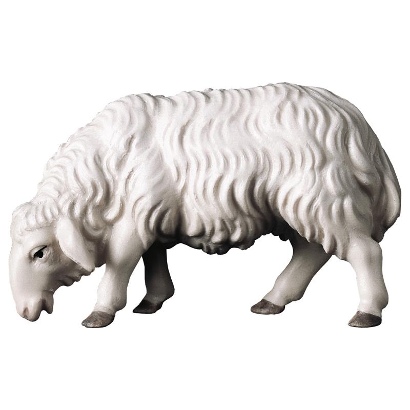 pa pecora che mangia. 10 cm.scolpito in legno di a