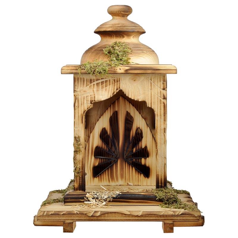 pa capanna lanterna. 12(28x26x38)cm.legno di abete