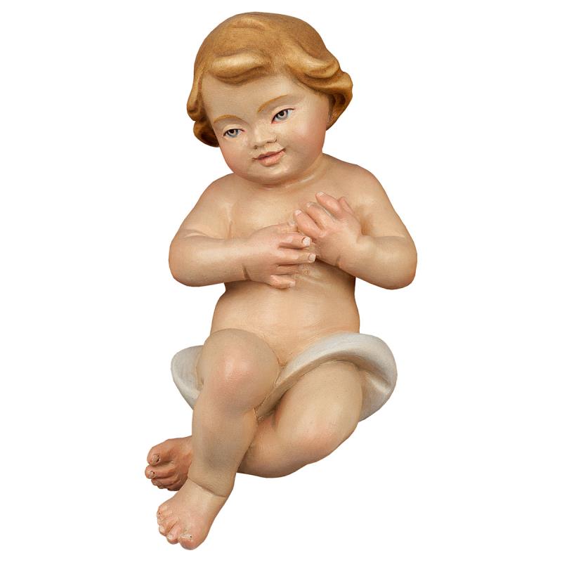 re gesù bambino. 12 cm.scolpito in legno di acero.