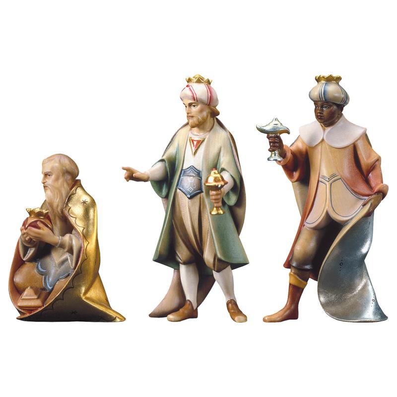 re tre re magi 3 pezzi. 12 cm.scolpito in legno