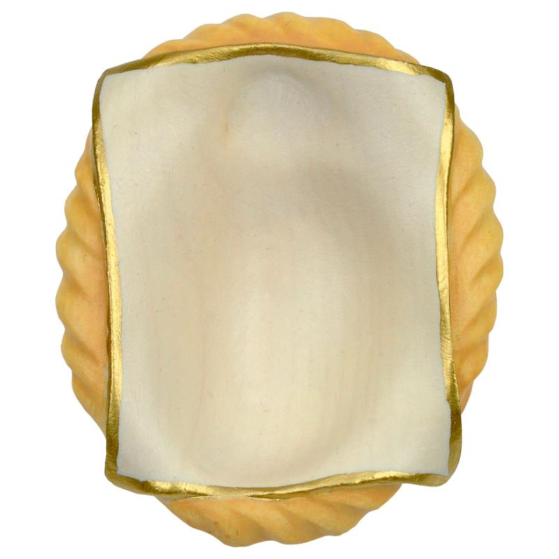 co culla. 25 cm.scolpito in legno di acero.