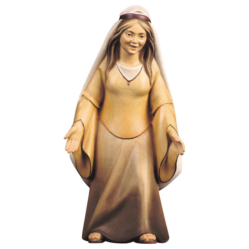 co contadina che guarda. 10 cm.scolpito in legno d