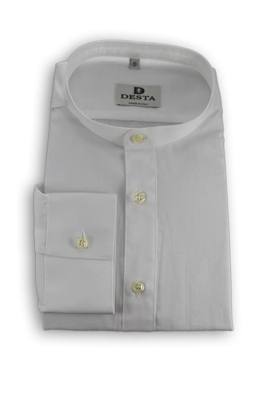 camicia talare cotone manica lunga bianco