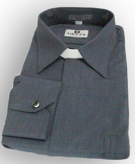 camicia borghese fila fil manica lunga grigio scuro