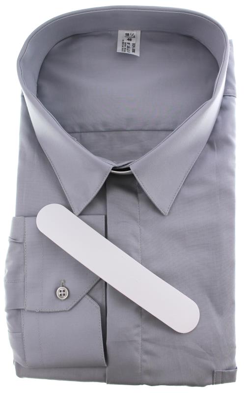 camicia borghese cotone manica lunga grigio chiaro