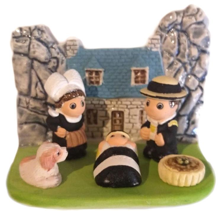 presepio etnico bretagna francia cm 7