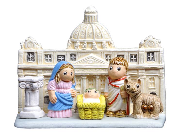 presepio etnico vaticano cm 7