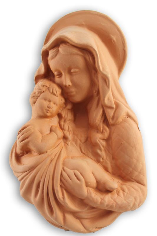 formella terracotta madonna con bambino