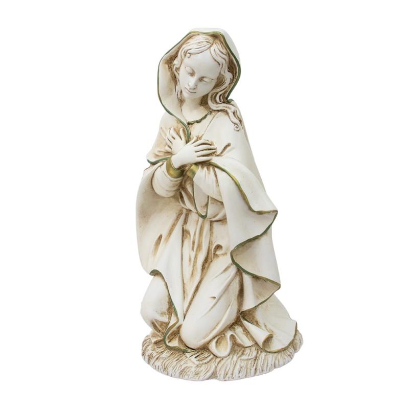 madonna per presepe cm 53 bianco e oro