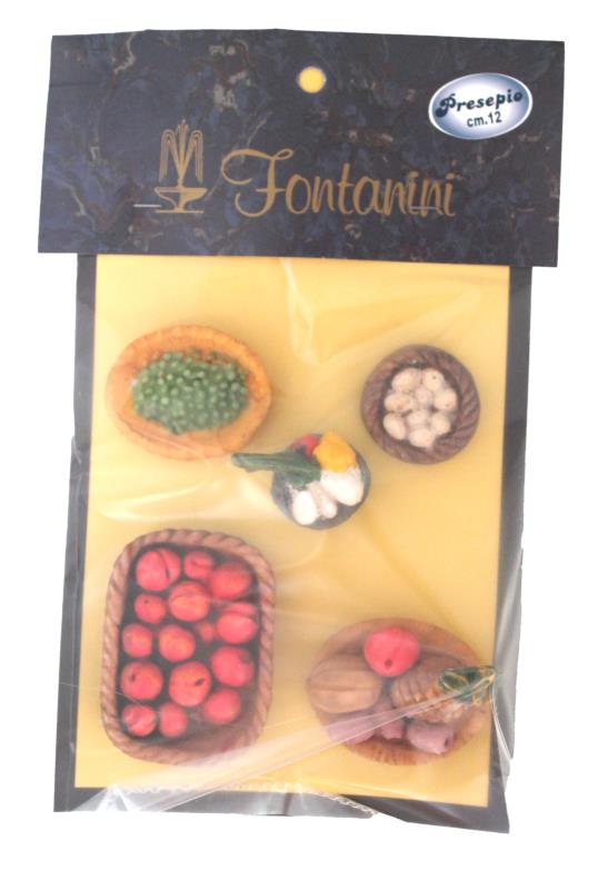 set 5 cesti frutta e uova
