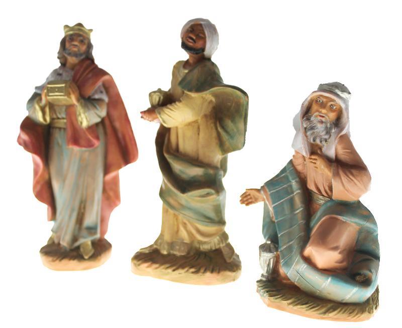 presepe cm 9,5 fontanini re magi colore tipo legno